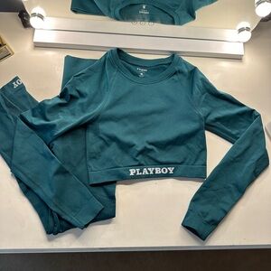 PLAYBOY SET IN TEAL - SIZE S - WORN ONCE